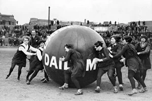 Manchester United Collection: Daily Mail Pushball at Manchester United Football Ground 1929