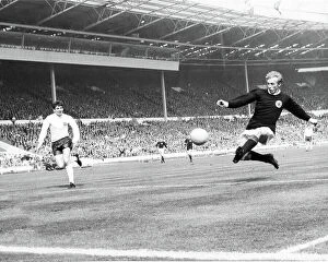 Scottish Football Collection: Denis Law in action for Scotland against England in 1967