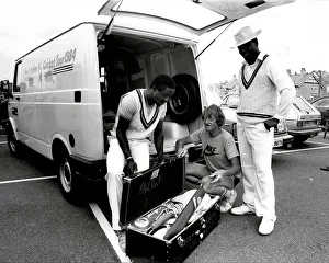Cricket Prints: Desmond Haynes and Eldine Baptiste at Colwyn Bay during the 1984 West Indies cricket tour of England