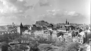Scotland Prints: Edinburgh Castle from Edinburgh Universitys David Hume Tower 1960s