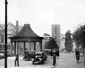 Towns Prints: Enfield Market Place 1938
