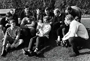 England Football Team Prints: England 1966 world cup team with a baby who was given all their names
