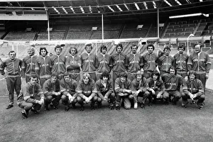 England Football Team Prints: England football squad at Wembley prior to their game with Czechoslovakia 1974