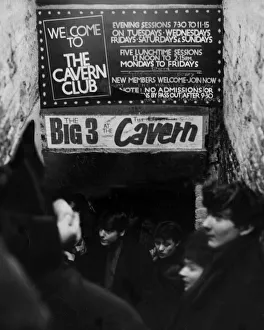 B And W Prints: The entrance to the Cavern Club, Liverpool 1964