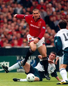 Manchester United Collection: Eric Cantona in action for Man United