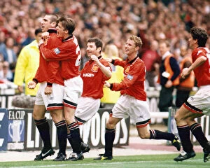 Images Dated 15th December 2023: Eric Cantona celebrates his goal