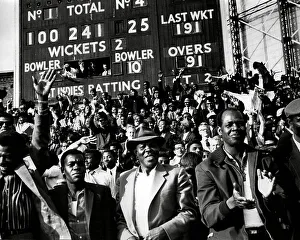 Cricket Prints: Fans celebrate at England v West Indies final Test Match at the Oval 1963