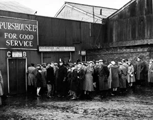 Football Grounds and Crowds Collection: Fans queuing at Rotherham United