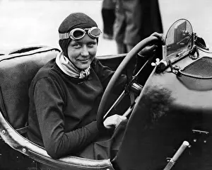 Motoring Prints: Female racing driver Jill Scott, wife of W.B. Scott 1929