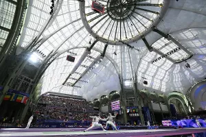 Historic Prints: Fencing in the Grand Palais Paris 2024 Olympics