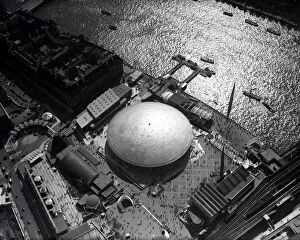 Britain from the Air Collection: The Festival of Britain 1951. An aerial view showing the Dome o
