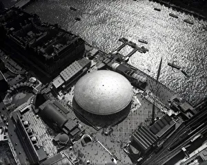 Thames Prints: The Festival of Britain 1951. An aerial view showing the Dome o