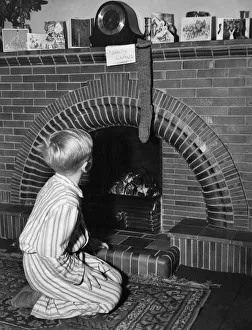 Fireside stocking, 1954