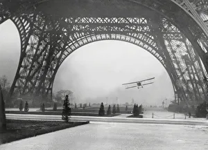 Flying under the Eiffel Tower