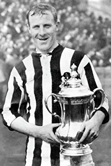 Sunderland V Newcastle Prints: Frank Hudspeth captain of Newcastle United holding the F.A. cup