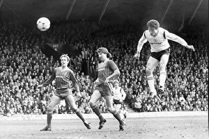 Images Dated 15th December 2023: Frank Stapleton heads the winner for Manchester United 1985