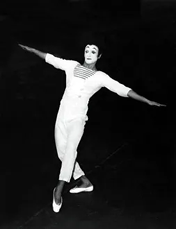Mail Newspapers Prints: French mime artist Marcel Marceau during rehearsals at the Picca