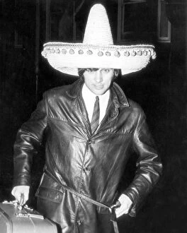 Images Dated 14th September 2023: George Best wearing a sombrero