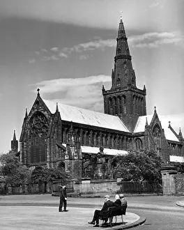 Archive Prints: Glasgow's Cathedral. High Kirk of Glasgow 1956