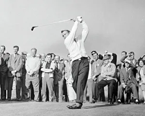 Golf Prints: Golfer Arnold Palmer pictured in action in the Ryder Cup at Lytham St Annes 1961