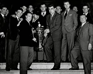 Great Britain Rugby League team with the Rugby League World Cup 1954