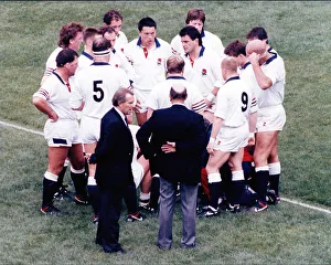 Rugby Union Prints: Half Time team talk Rugby Union World Cup 1991