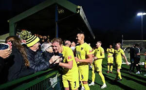 Fa Cup Prints: Harborough Town players celebrate with their fans