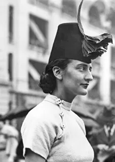 Images Dated 4th July 2018: Hats on parade at Auteuil in France 1936