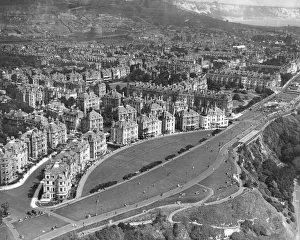 Beaches Prints: The Hotels on the Leas Cliffs at Folkestone 1936