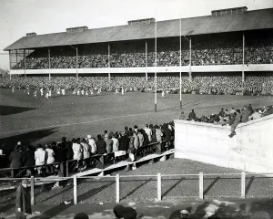 Ireland Prints: Ireland v England Rugby Union match at Lansdowne Road in Dublin 1946