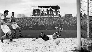 Images Dated 5th January 2024: Jack Kelsey sprawled in the sawdust watches the ball enter the net for Bedford's only goal scored