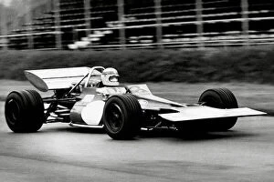 Motor Racing Collection: Jackie Stewart in his Tyrrell -Ford racing car at Oulton Park.