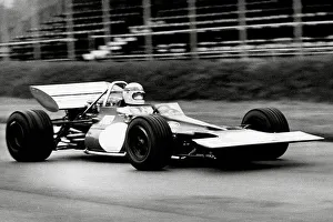 Motoring Prints: Jackie Stewart in his Tyrrell -Ford racing car at Oulton Park