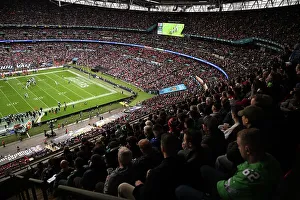 American Football Prints: Jacksonville Jaguars v New England Patriots. Wembley stadium, London 2024