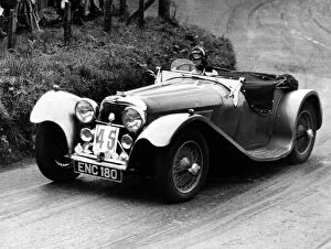 Vintage Cars Collection: A Jaguar S. S. in the Scottish Sporting Car Club Hill Climb