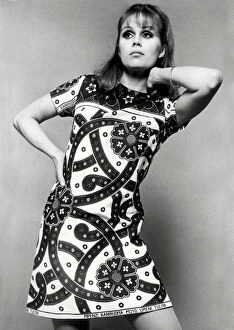 Fashions from the Fifties and Sixties Collection: Joanna Lumley modelling
