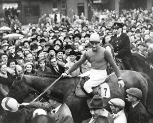 Horse Racing Collection: Jockey, Fred Winter, with racehorse Sundew after winning the 1957 Grand National