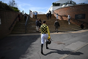 Soul Of Sport Prints: A jockey walking back to the weighing room after racing. 2025 Grand National Aintree