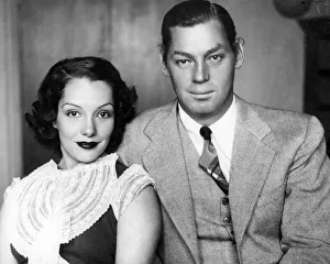 Johnny Weismuller, Tarzan actor with wife, actress Lupe Velez, 1934 Johnny Weismuller, Tarzan actor with wife, actress Lupe Velez, 1934
