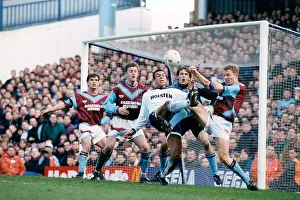 Keeper Ludek Mikloko and Jason Dozzell Tottenham Hotspur 1 v West Ham 4
