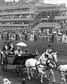 Images Dated 9th March 2023: King George V and Queen Mary at Ascot 1924