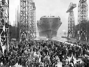 Ships Collection: The launch of HMS Eagle aircraft carrier
