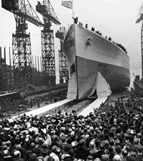 Trending: The launch of Royal Navy battleship HMS Prince of Wales at the C