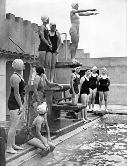 Historic Prints: The lido at Egerton park, Bexhill-On-Sea