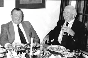 Liverpool F.C Prints: Former Liverpool FC manager, Bob Paisley (left) with former Manchester United FC manager