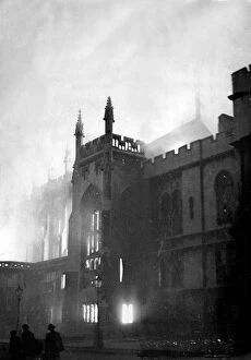 Britain at War Collection: London in the Blitz Temple Church air raid 9
