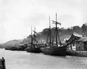 Boats Prints: Looe Harbour, Cornwall, 1931