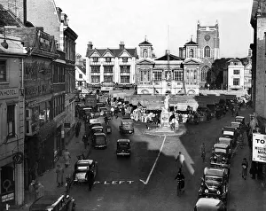 Black And White Prints: Market place Kingston Upon Thames