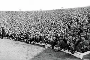 Scottish Football Prints: Part of the massive 133, 000 crowd at Hampden Park watch England play Scotland on April 22 1944