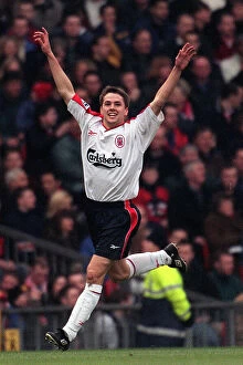 Images Dated 14th December 2023: Michael Owen scores for Liverpool
